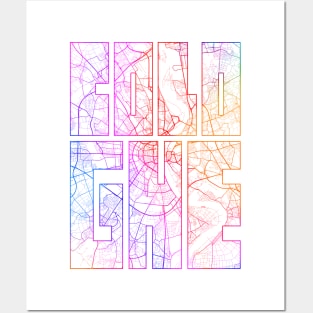 Cologne, Germany City Map Typography - Colorful Posters and Art